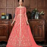 energetic-brick-pink-color-vaishnavi-net-with-coding-embroidery-work-anarkali-suit