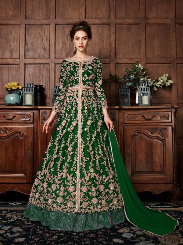 energetic-green-color-vaishnavi-net-with-coding-embroidery-work-anarkali-suit