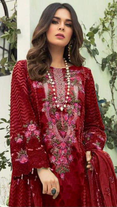stylish-red-color-heavy-fox-georgette-casual-wear-salwar-suit