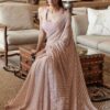 LG 1334 Light Pink Saree : Georgette Blouse : Phantom Silk Work : Sequence Embroidered Work On All Over The Saree Party, Wedding, @1749/- Only | Bollywood Sarees, Creative Sarees, Designer Sarees, Embroidered Sarees, Ethnic Saree, Party Wear Sarees, Sarees