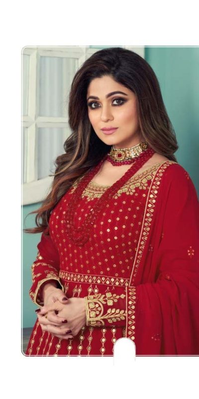 adorable-red-color-gown-georgette-with-embroidery-work