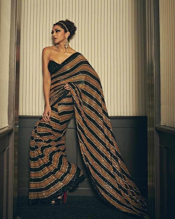 deepika-padukone-in-sabyasachi-gold-black-color-saree