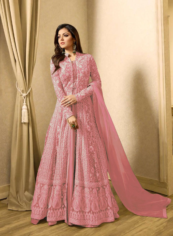 sachin and babi light blue dress Party Wear Embroidered Georgette Front Slitted Abaya Style Suit at ₹  2999/piece in Surat main image 1
