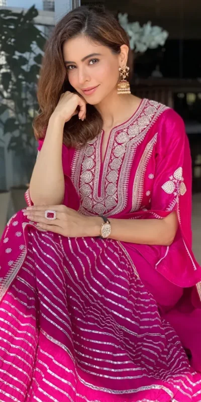 KD 1026 Pink Top : Taffeta Silk Glorious Pink Salwar Suit Work : Embroidery With Sequence Work Party, Wedding, Festive @1699/- Only | Casual Suits, Creative suits, Designer Suits, Palazzo Suits, Party Wear Suits, Salwar suit, Straight Suits