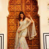 NSR 561 Off White Top : Soft Butterfly Net Sharara : Soft Butterfly Net Work : Embroidery With Heavy Sequence Work Wedding, Party, @2199/- | Casual Suits, Creative suits, Designer Suits, Palazzo Suits, Party Wear Suits, Salwar suit, Straight Suits