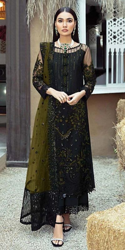 Black colour salwar suit design best sale