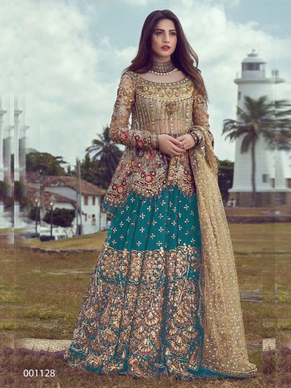 Fine Royal Blue Net Coding sequence Embroidery Lehenga Choli