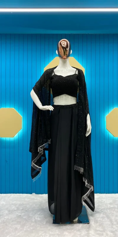  LG-1822 Black Color Rangoli Silk Heavy Sequence Threads Embroidery Salwar Suit Casual, Wedding, Festive, Events Expected Delivery 4-6 Working Days @2099/- | Jump Suits, Casual Suits, Creative suits, Designer Suits, Palazzo Suits, Party Wear Suits, Patiala Suits, Salwar suit, Straight Suits