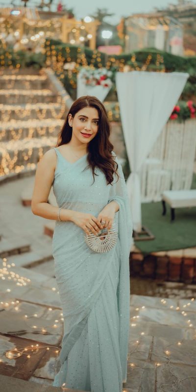 JR 616 Light Blue Color Georgette Sirvoski Support Lace Saree Casual, Wedding, Festive, Events Expected Delivery 4-6 Working Days @1699/- | Bollywood Sarees, Creative Sarees, Designer Sarees, Embroidered Sarees, Ethnic Saree, Modern Digital sarees, Party Wear Sarees, Sarees