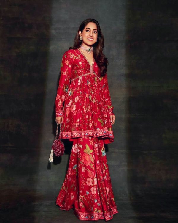 Grand Red Color American lachko Digital Print Work Salwar Suit