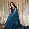 JR 615 Blue Color Georgette Embroidery Sequence Piping Saree Casual, Wedding, Festive, Events Expected Delivery  4-6 Working Days @1799/- | Bollywood Sarees, Creative Sarees, Designer Sarees, Embroidered Sarees, Ethnic Saree, Modern Digital sarees, Party Wear Sarees, Sarees