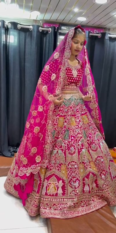 BD 1611 Pink Color Malai Satin Silk Embroidered Lehenga Choli Casual, Wedding, Festive, Events Expected Delivery 4-6 Working Days @3499/- | Bollywood Lehenga, Creative Lehenga, Designer Lehenga, Embroidered Lehenga, Lehenga, Party Wear Lehenga