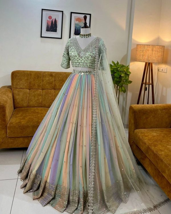 Fancy Malty Color Georgette Digital Printed Lehenga Choli