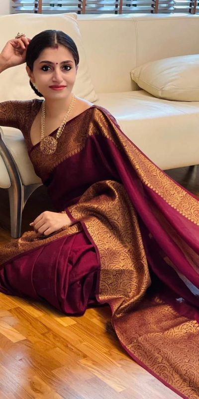 KP 3042 Maroon Color Soft Lichi Silk Jacquard On All Over Saree Casual, Party Wear, Wedding, Events Etc. Expected Delivery 4-6 Working Days @1349/- | Bollywood Sarees, Creative Sarees, Designer Sarees, Embroidered Sarees, Ethnic Saree, Modern Digital sarees, Party Wear Sarees, Sarees