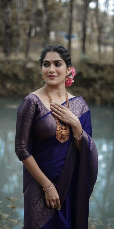 KP 3042 Navy Blue Color Soft Lichi Silk Jacquard On All Over Saree Casual, Party Wear, Wedding, Events Etc. Expected Delivery 4-6 Working Days @1349/- | Bollywood Sarees, Creative Sarees, Designer Sarees, Embroidered Sarees, Ethnic Saree, Modern Digital sarees, Party Wear Sarees, Sarees