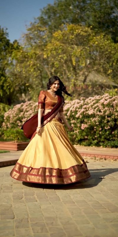 LNB 2001 Cream Color Peaceful Kanchipuram Zari Weaving Lehenga Choli Wedding, Festive, Events Expected Delivery 4-6 Working Days@2199/- Only | Bollywood Lehenga, Creative Lehenga, Designer Lehenga, Embroidered Lehenga, Lehenga, Party Wear Lehenga