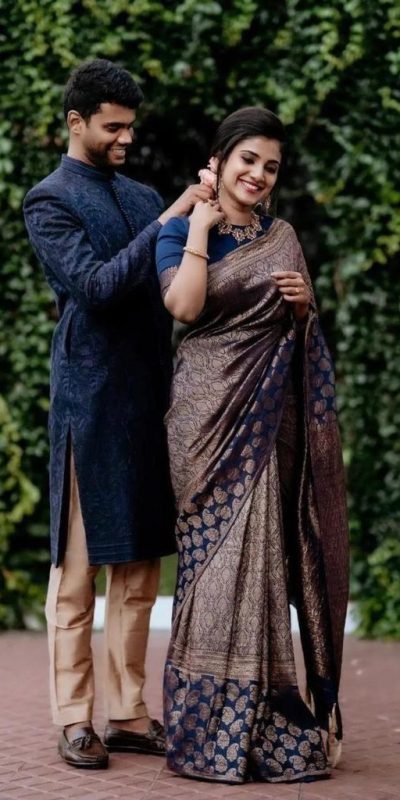 KP 5084 Navy Blue Color Soft Lichi Silk Jacquard Work On All Over Saree Casual, Wedding, Festive, Events . Expected Delivery 4-6 Working Days @1349/- only | Bollywood Sarees, Creative Sarees, Designer Sarees, Embroidered Sarees, Ethnic Saree, Modern Digital sarees, Party Wear Sarees, Sarees