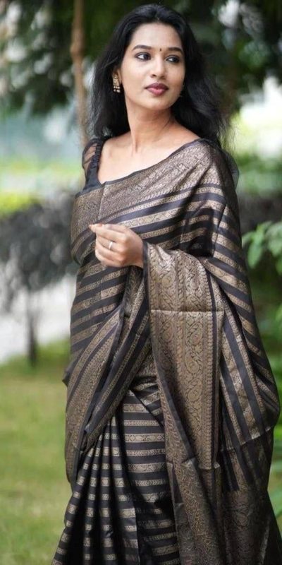 KP 5084 Black Color Soft Lichi Silk Jacquard Work On All Over Saree Casual, Wedding, Festive, Events . Expected Delivery 4-6 Working Days @1399/- only | Bollywood Sarees, Creative Sarees, Designer Sarees, Embroidered Sarees, Ethnic Saree, Modern Digital sarees, Party Wear Sarees, Sarees