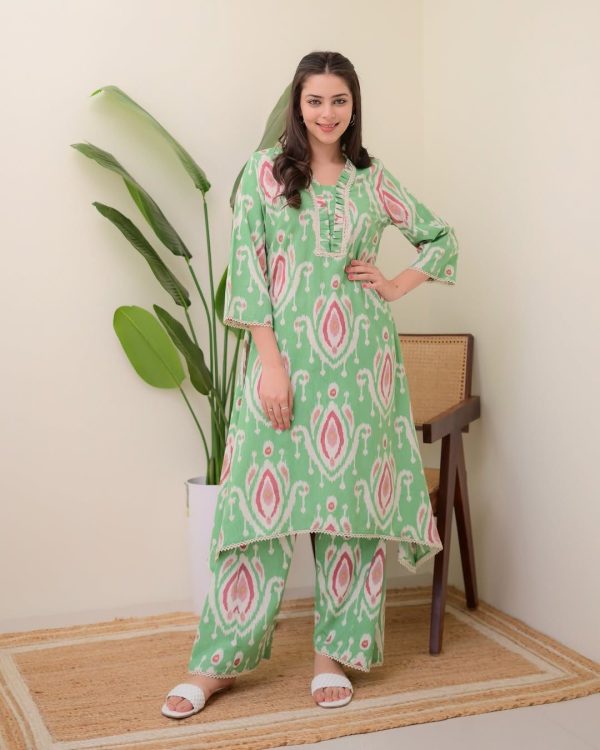 Amazing Green Color Rayon Wood With Print Salwar Suit