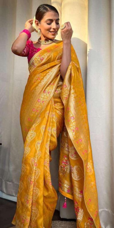 MS 476 Yellow Color Soft Lichi Silk Kubera Pattu On All Over Saree Casual, Wedding, Festive, Events . Expected Delivery 4-6 Working Days @1299/- only | Bollywood Sarees, Creative Sarees, Designer Sarees, Embroidered Sarees, Ethnic Saree, Modern Digital sarees, Party Wear Sarees, Sarees