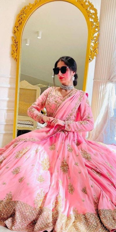 BD 1493 Light Pink Color Fox Georgette Embroidery Sequins Work Lehenga Choli Wedding, Party, Festive, Events Etc. Delivery 4-6 Working Days Rs 2049 | Bollywood Lehenga, Creative Lehenga, Designer Lehenga, Embroidered Lehenga, Lehenga, Party Wear Lehenga