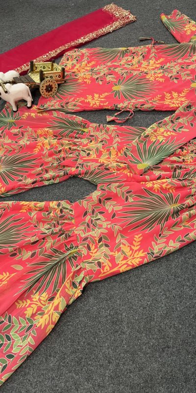 BD 1731 Orange Silk- Faux Georgette Digital Print Salwar Suit Casual, Wedding, Party, Festive, Events Etc.4-6 Working Days@ 1999/-only | Jump Suits, Casual Suits, Creative suits, Designer Suits, Palazzo Suits, Party Wear Suits, Patiala Suits, Salwar suit, Straight Suits