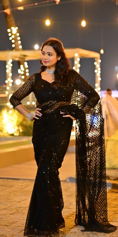 BT 352 Black Color Nylon Butterfly Net Sequence With Thread Work Saree Casual, Wedding, Festive, Events . Expected Delivery 4-6 Working Days @1699/- only | Bollywood Sarees, Creative Sarees, Designer Sarees, Embroidered Sarees, Ethnic Saree, Modern Digital sarees, Party Wear Sarees, Sarees