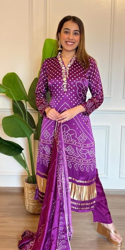 MF 751 Violet Color Chinon Silk Wide Digital Print Coding Work Salwar Suit Casual, Wedding, Party, Festive, Events Etc.4-6 Working Days@ 1599/-only | Jump Suits, Casual Suits, Creative suits, Designer Suits, Palazzo Suits, Party Wear Suits, Patiala Suits, Salwar suit, Straight Suits