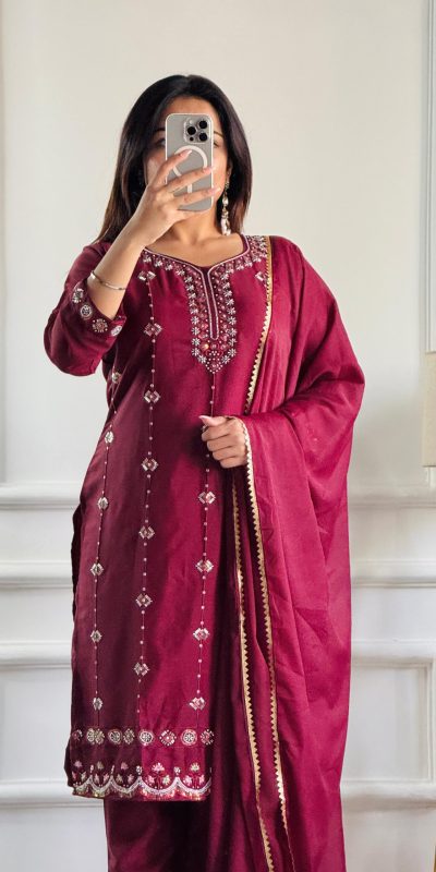 VLM 257 Red Color Glowing Red Color Star Georgette With Embroidery Moti Work Salwar Suit , Wedding, Party, Festive, Events Etc.4-6 Working Days@ 2099/-only | Jump Suits, Casual Suits, Creative suits, Designer Suits, Palazzo Suits, Party Wear Suits, Patiala Suits, Salwar suit, Straight Suits