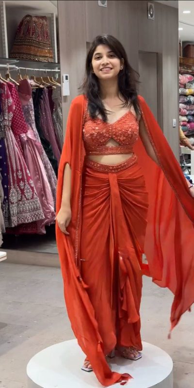 RTC 5842 Orange Color Satin Silk Thread With Sequence Dhoti Suit Casual, Wedding, Party, Festive, Events Etc.4-6 Working Days@ 2049/-only | Jump Suits, Casual Suits, Creative suits, Designer Suits, Palazzo Suits, Party Wear Suits, Patiala Suits, Salwar suit, Straight Suits