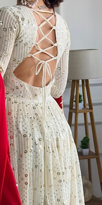 VLM 253 White Color Fox Georgette With Heavy Embroidery Work Salwar Suit Casual, Wedding, Party, Festive, Events Etc.4-6 Working Days@ 1949/-only | Jump Suits, Casual Suits, Creative suits, Designer Suits, Palazzo Suits, Party Wear Suits, Patiala Suits, Salwar suit, Straight Suits