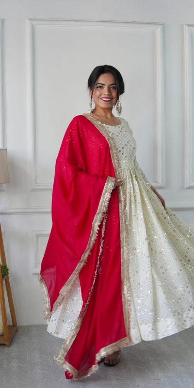 VLM 253 White Color Fox Georgette With Heavy Embroidery Work Salwar Suit Casual, Wedding, Party, Festive, Events Etc.4-6 Working Days@ 1949/-only | Jump Suits, Casual Suits, Creative suits, Designer Suits, Palazzo Suits, Party Wear Suits, Patiala Suits, Salwar suit, Straight Suits