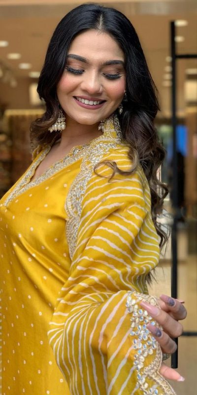 MF 746 Yellow Color Chinon Silk Wide Digital Print Coding Work Lace Salwar Suit Casual, Wedding, Party, Festive, Events Etc.4-6 Working Days@ 1699/-only | Jump Suits, Casual Suits, Creative suits, Designer Suits, Palazzo Suits, Party Wear Suits, Patiala Suits, Salwar suit, Straight Suits