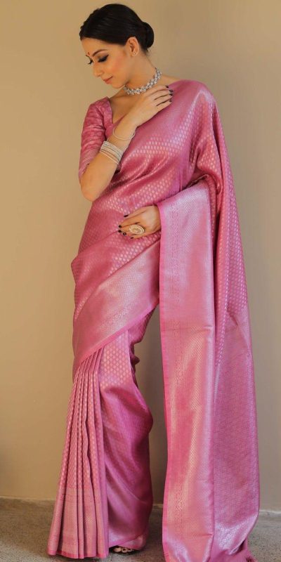 KP 6018 Light pink Color Soft Lichi Silk Jacquard Work On All Over Saree Casual, Wedding, Festive, Events . Expected Delivery 4-6 Working Days @1349/- only | Bollywood Sarees, Creative Sarees, Designer Sarees, Embroidered Sarees, Ethnic Saree, Modern Digital sarees, Party Wear Sarees, Sarees