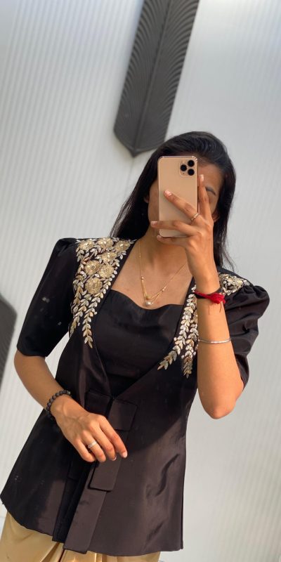LG1899 Black & Cream Color French Crape With Sequence Embroidery Dhoti Suit Casual, Wedding, Party, Festive, Events Etc.4-6 Working Days@ 2049/-only | Jump Suits, Casual Suits, Creative suits, Designer Suits, Palazzo Suits, Party Wear Suits, Patiala Suits, Salwar suit, Straight Suits