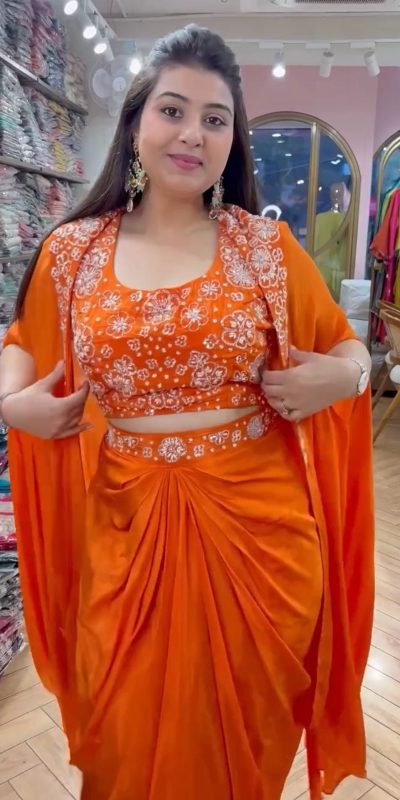 RTC 5859 Orange Color Satin Silk Thread With Sequence Dhoti Suit Casual, Wedding, Festive, Events. Expected Delivery 4-6 Working Days @1999/- only | Jump Suits, Casual Suits, Creative suits, Designer Suits, Palazzo Suits, Party Wear Suits, Patiala Suits, Salwar suit, Straight Suits