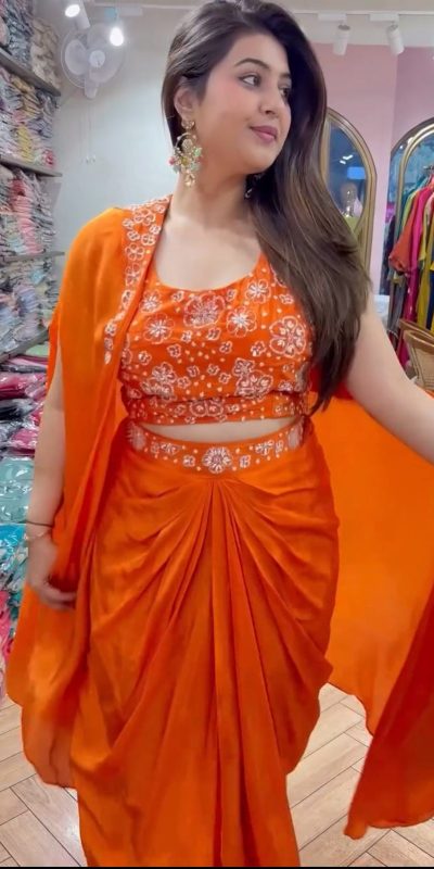 RTC 5859 Orange Color Satin Silk Thread With Sequence Dhoti Suit Casual, Wedding, Festive, Events. Expected Delivery 4-6 Working Days @1999/- only | Jump Suits, Casual Suits, Creative suits, Designer Suits, Palazzo Suits, Party Wear Suits, Patiala Suits, Salwar suit, Straight Suits