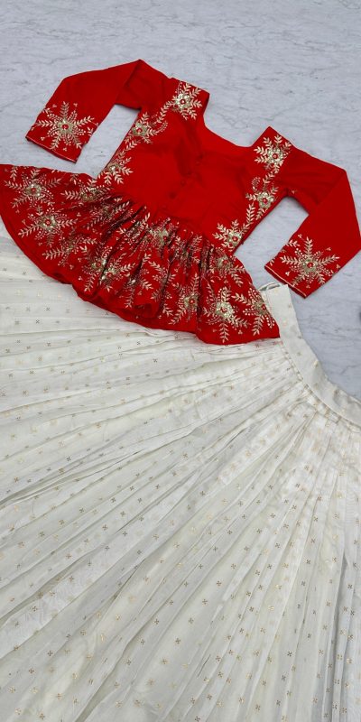 PC 496 White Red Color Chinon Thread Sequence Lehenga Choli Casual, Wedding, Festive, Events . Expected Delivery 4-6 Working Days @2049/- only | Bollywood Lehenga, Creative Lehenga, Designer Lehenga, Embroidered Lehenga, Lehenga, Party Wear Lehenga