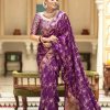 MB 494 Dark Purple Color Soft Litchi Silk All Over Weaving Saree Casual, Wedding, Festive, Events . Expected Delivery  4-6 Working Days @1199/- only                                                                                                                                             | Bollywood Sarees, Creative Sarees, Designer Sarees, Embroidered Sarees, Ethnic Saree, Modern Digital sarees, Party Wear Sarees, Sarees