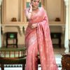 MB 494 Peach Color Soft Litchi Silk All Over Weaving Saree Casual, Wedding, Festive, Events . Expected Delivery  4-6 Working Days @1199/- only                                                                                                                                             | Bollywood Sarees, Creative Sarees, Designer Sarees, Embroidered Sarees, Ethnic Saree, Modern Digital sarees, Party Wear Sarees, Sarees