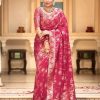 MB 494 Rani Pink Color Soft Litchi Silk All Over Weaving Saree Casual, Wedding, Festive, Events . Expected Delivery  4-6 Working Days @1199/- only                                                                                                                                             | Bollywood Sarees, Creative Sarees, Designer Sarees, Embroidered Sarees, Ethnic Saree, Modern Digital sarees, Party Wear Sarees, Sarees