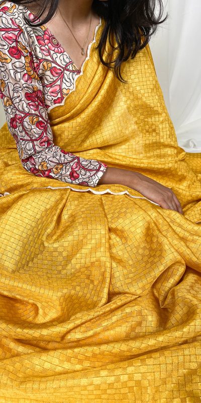 YNF 7706 Yellow Color Gadwall Chex Arce Work Saree Casual, Wedding, Festive, Events . Expected Delivery 4-6 Working Days @1549/- only | Bollywood Sarees, Creative Sarees, Designer Sarees, Embroidered Sarees, Ethnic Saree, Modern Digital sarees, Party Wear Sarees, Sarees