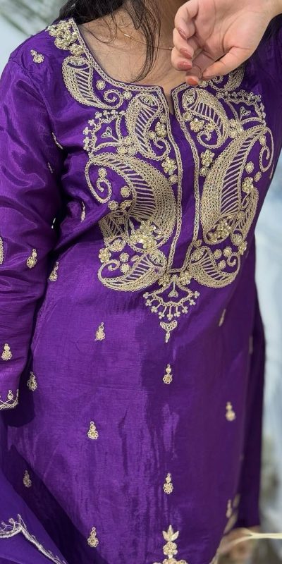 VLM 269 Purple Color Chinon Silk Embroidery Work Salwar Suit Casual, Wedding, Festive, Events . Expected Delivery 4-6 Working Days @2099/- only | Jump Suits, Casual Suits, Creative suits, Designer Suits, Palazzo Suits, Party Wear Suits, Patiala Suits, Salwar suit, Straight Suits