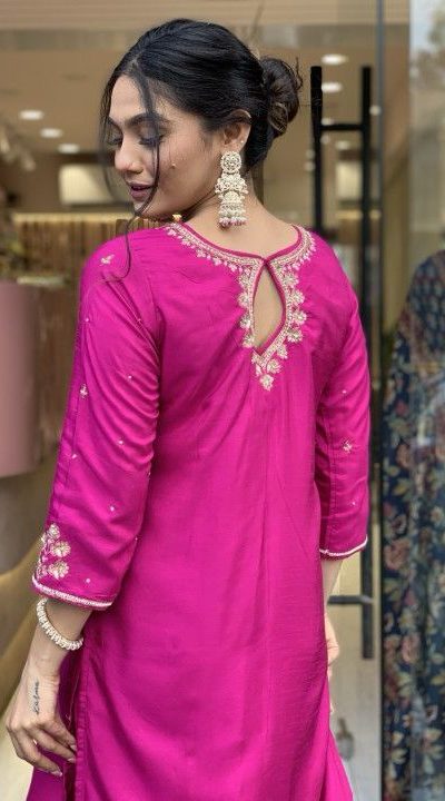 MF 755 Rani pink Color Roman Silk Coding Work Salwar Suit Casual, Wedding, Party, Festive, Events Etc.4-6 Working Days@ 1699/-only | Jump Suits, Casual Suits, Creative suits, Designer Suits, Palazzo Suits, Party Wear Suits, Patiala Suits, Salwar suit, Straight Suits