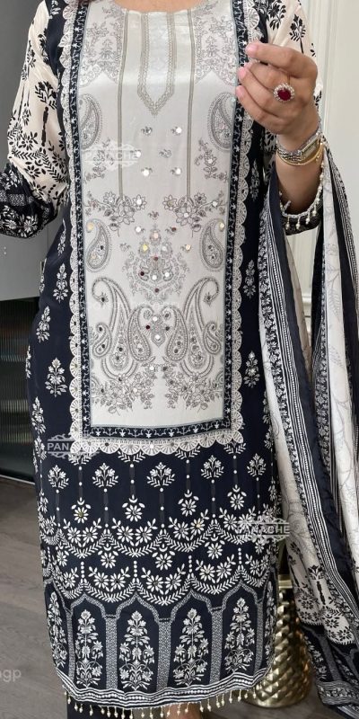 BE 337 White Color Chinon Printed Mirror Work Salwar Suit Casual, Wedding, Festive, Events . Expected Delivery 4-6 Working Days @1799/- only | Jump Suits, Casual Suits, Creative suits, Designer Suits, Palazzo Suits, Party Wear Suits, Patiala Suits, Salwar suit, Straight Suits