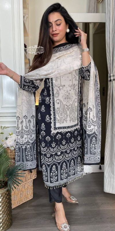 BE 337 White Color Chinon Printed Mirror Work Salwar Suit Casual, Wedding, Festive, Events . Expected Delivery 4-6 Working Days @1799/- only | Jump Suits, Casual Suits, Creative suits, Designer Suits, Palazzo Suits, Party Wear Suits, Patiala Suits, Salwar suit, Straight Suits
