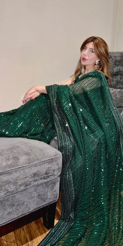 JR 620 Green Color Fox Georgette Embroidery Sequence Work Saree Casual, Wedding, Festive, Events . Expected Delivery 4-6 Working Days @1799/- only | Bollywood Sarees, Creative Sarees, Designer Sarees, Embroidered Sarees, Ethnic Saree, Modern Digital sarees, Party Wear Sarees, Sarees