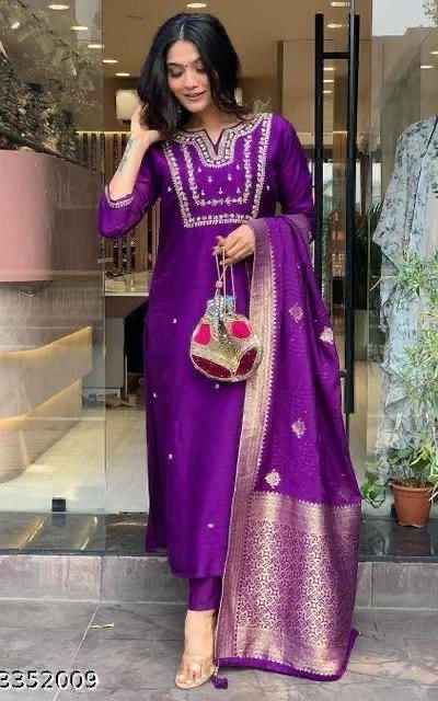 MF 749 Purple Color Roman Silk Coding Work Salwar Suit Casual, Wedding, Party, Festive, Events Etc.4-6 Working Days@ 1699/-only | Jump Suits, Casual Suits, Creative suits, Designer Suits, Palazzo Suits, Party Wear Suits, Patiala Suits, Salwar suit, Straight Suits