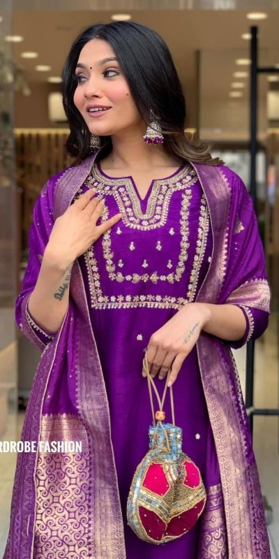 MF 749 Purple Color Roman Silk Coding Work Salwar Suit Casual, Wedding, Party, Festive, Events Etc.4-6 Working Days@ 1699/-only | Jump Suits, Casual Suits, Creative suits, Designer Suits, Palazzo Suits, Party Wear Suits, Patiala Suits, Salwar suit, Straight Suits