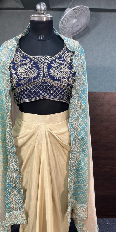 BD 1747 Blue Color Chinon Silk Embroidery Sequins Work Dhoti Suit Casual, Wedding, Party, Festive, Events Etc.4-6 Working Days@ 1999/-only | Jump Suits, Casual Suits, Creative suits, Designer Suits, Palazzo Suits, Party Wear Suits, Patiala Suits, Salwar suit, Straight Suits